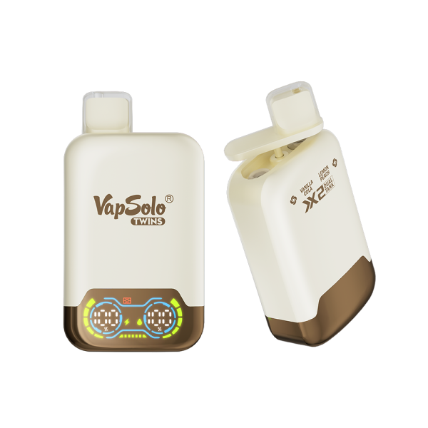 Vaper VAPSOLO vainilla cola & lemon peach 20000 caladas doble sabor x10